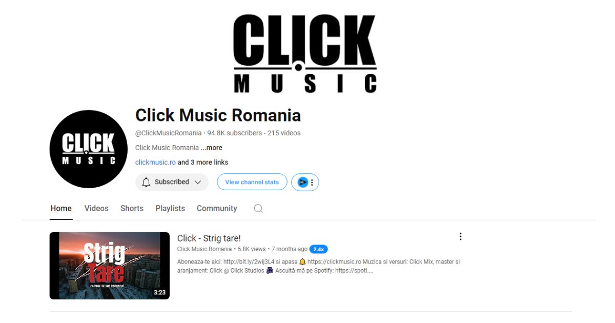 Click Music canal youtube